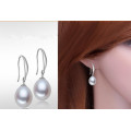 Freshwater Wedding Pearl Earring 925 8-9mm AAA Drop Hot Sale Pearl Earring